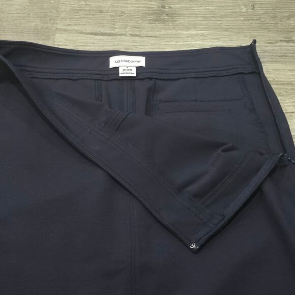 Liz Claiborne Navy Blue Side Zip Pencil Skirt - Picture 3 of 6